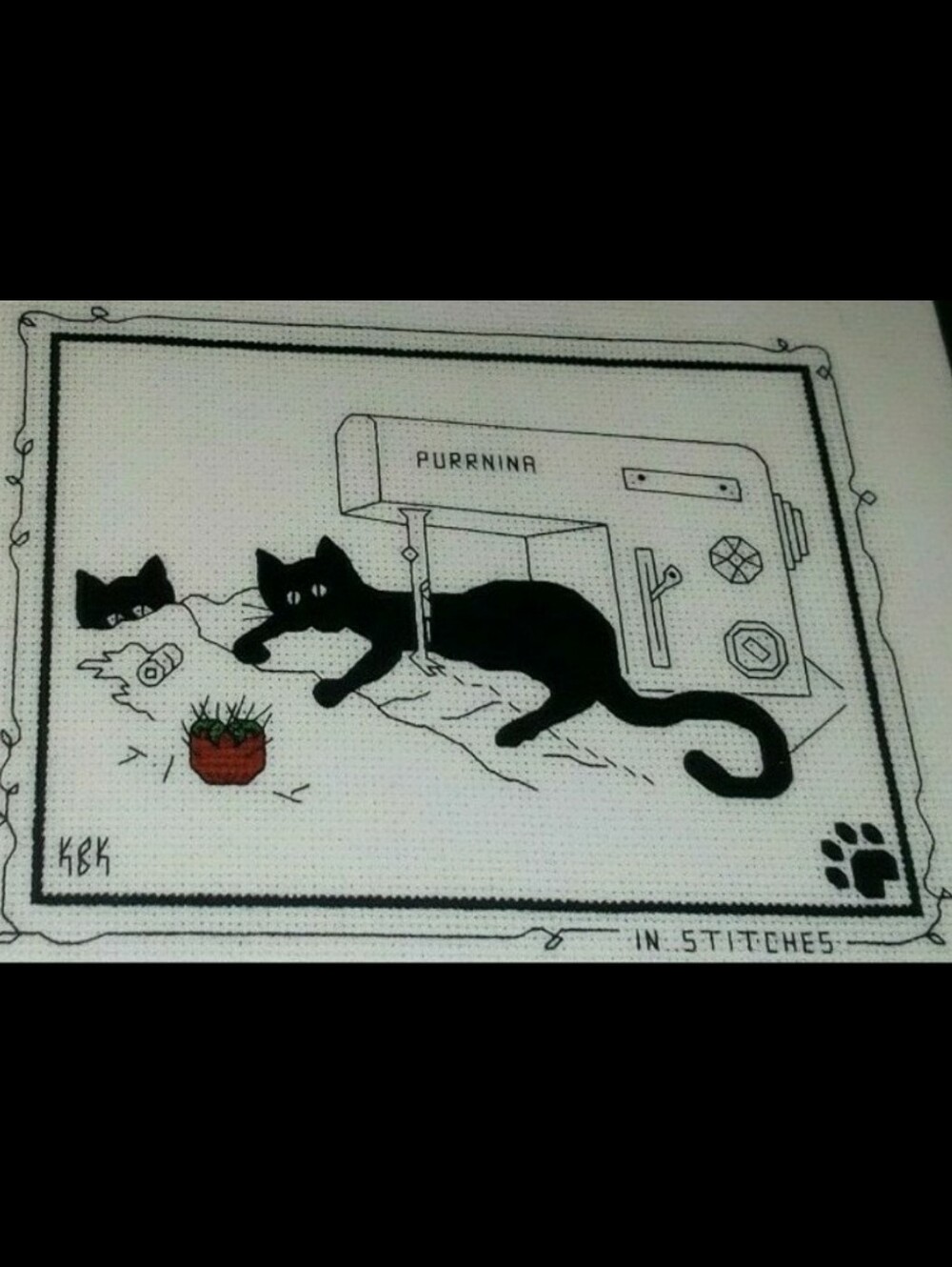 Calico Crossroads "In Stitches" Cat Counted Cross-Stitch Kit